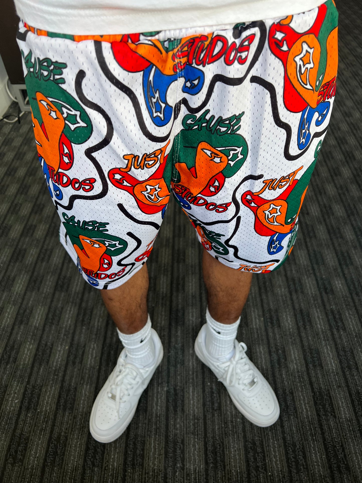 JUST CAUSE STUDIOS SHORTS (White)